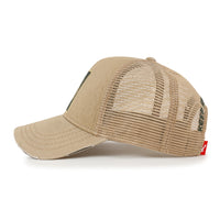 ililily PREMIUM Tree Embroidery Patch Cotton Hat Distressed Baseball Cap