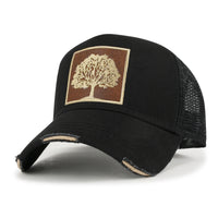 ililily PREMIUM Tree Embroidery Patch Cotton Hat Distressed Baseball Cap