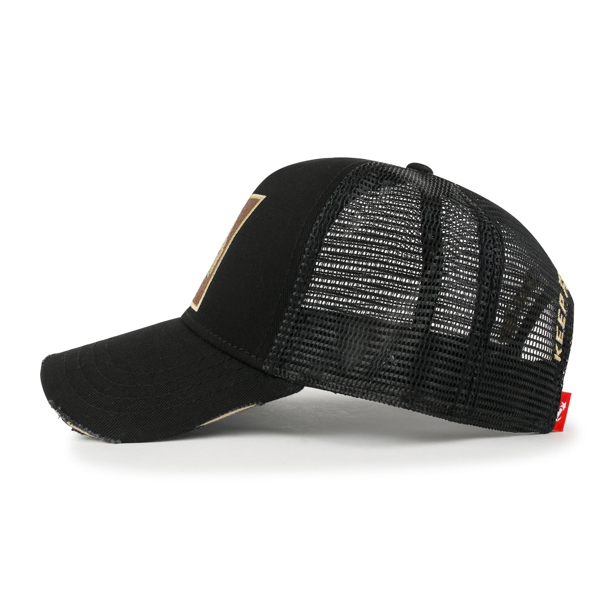 ililily PREMIUM Tree Embroidery Patch Cotton Hat Distressed Baseball Cap