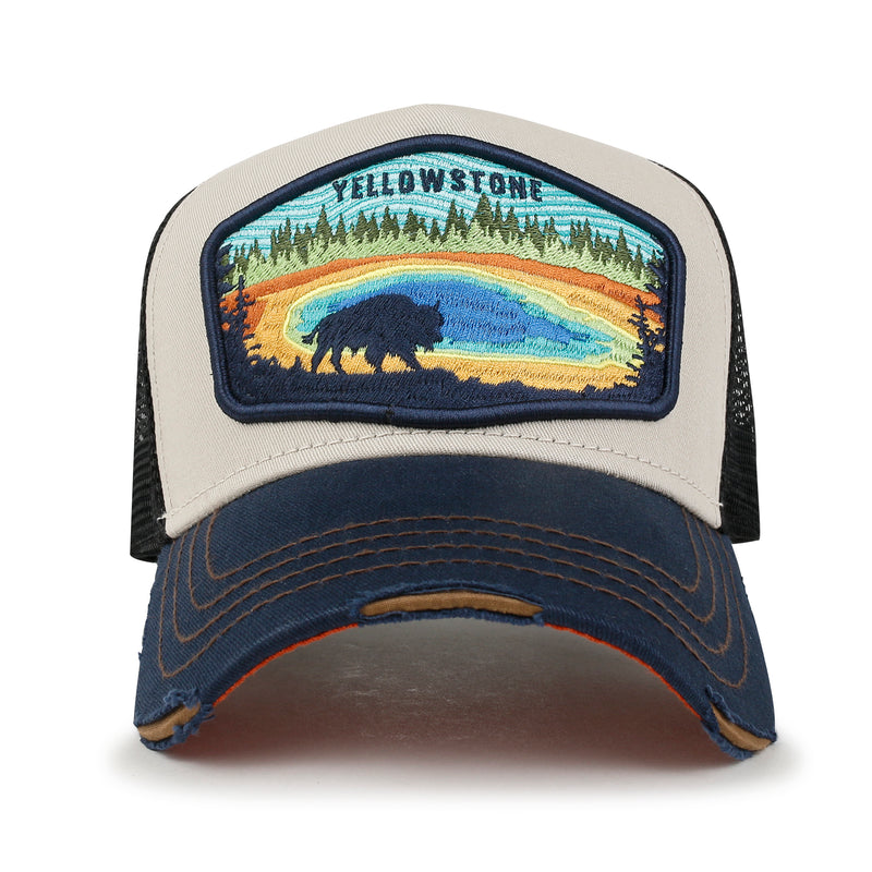 ililily Premium Yellowstone Embroidery Baseball Cap Structured Trucker Hat