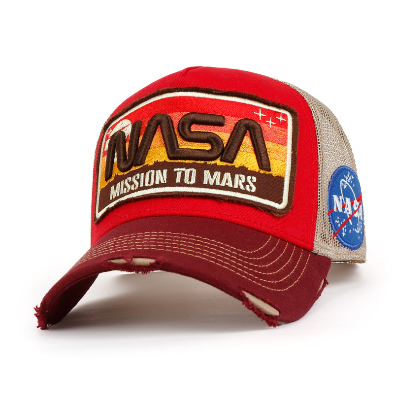 ililily PREMIUM NASA Mission Rectangle Patch Embroidery Structured Baseball Cap