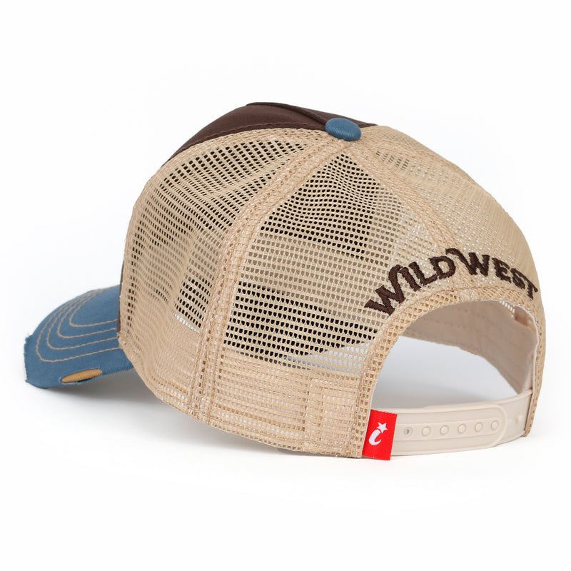 ililily PREMIUM Cowboy Wild West Vintage Baseball Cap Structured Trucker Hat