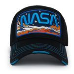 ililily PREMIUM NASA Mars Mission Embroidered Distressed Trucker Cap