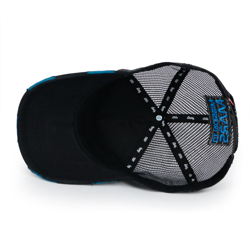 ililily PREMIUM NASA Mars Mission Embroidered Distressed Trucker Cap