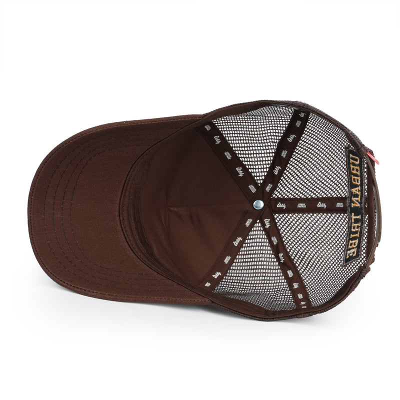 ililily PREMIUM Letter M Embroidered Cotton Trucker Cap Varsity Baseball Cap