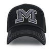 ililily PREMIUM Letter M Embroidered Cotton Trucker Cap Varsity Baseball Cap