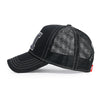 ililily PREMIUM Letter M Embroidered Cotton Trucker Cap Varsity Baseball Cap