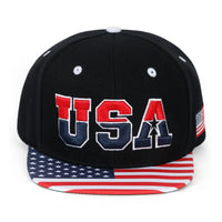 ililily United States Of America USA Flag Embroidery Trucker Hat Baseball Cap