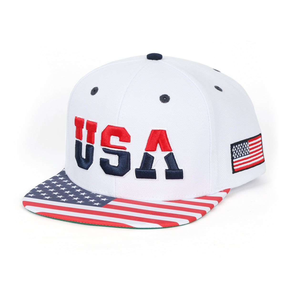 ililily United States Of America USA Flag Embroidery Trucker Hat Baseball Cap