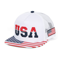 ililily United States Of America USA Flag Embroidery Trucker Hat Baseball Cap
