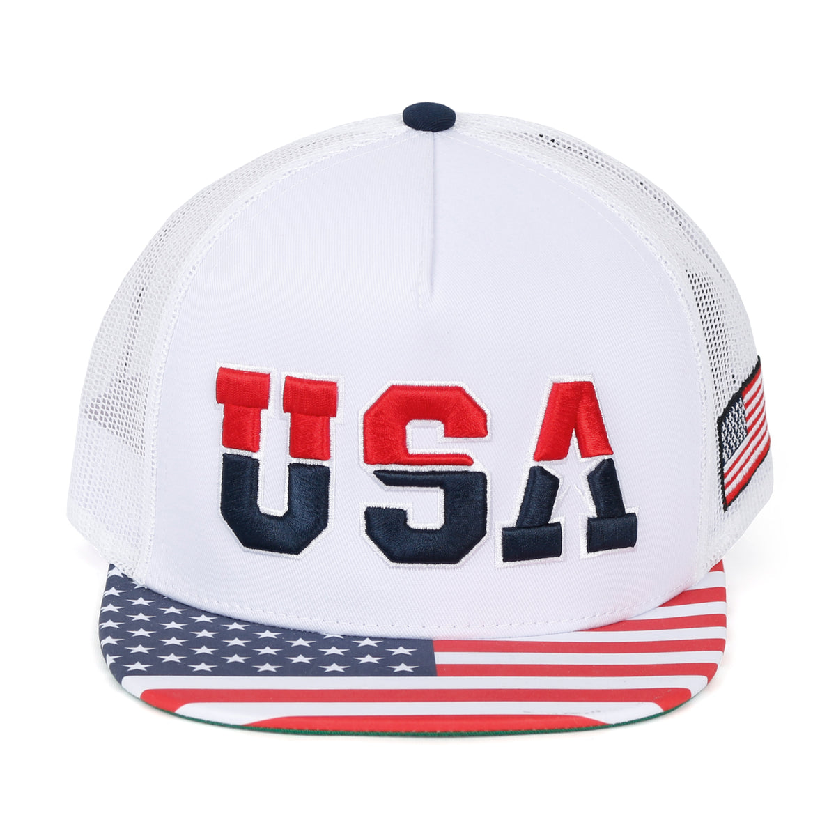 ililily United States Of America USA Flag Embroidery Trucker Hat Baseball Cap