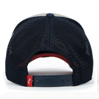 ililily PREMIUM Pirate Embroidery Distressed Trucker Hat Casual Baseball Cap
