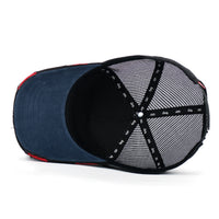 ililily PREMIUM Pirate Embroidery Distressed Trucker Hat Casual Baseball Cap