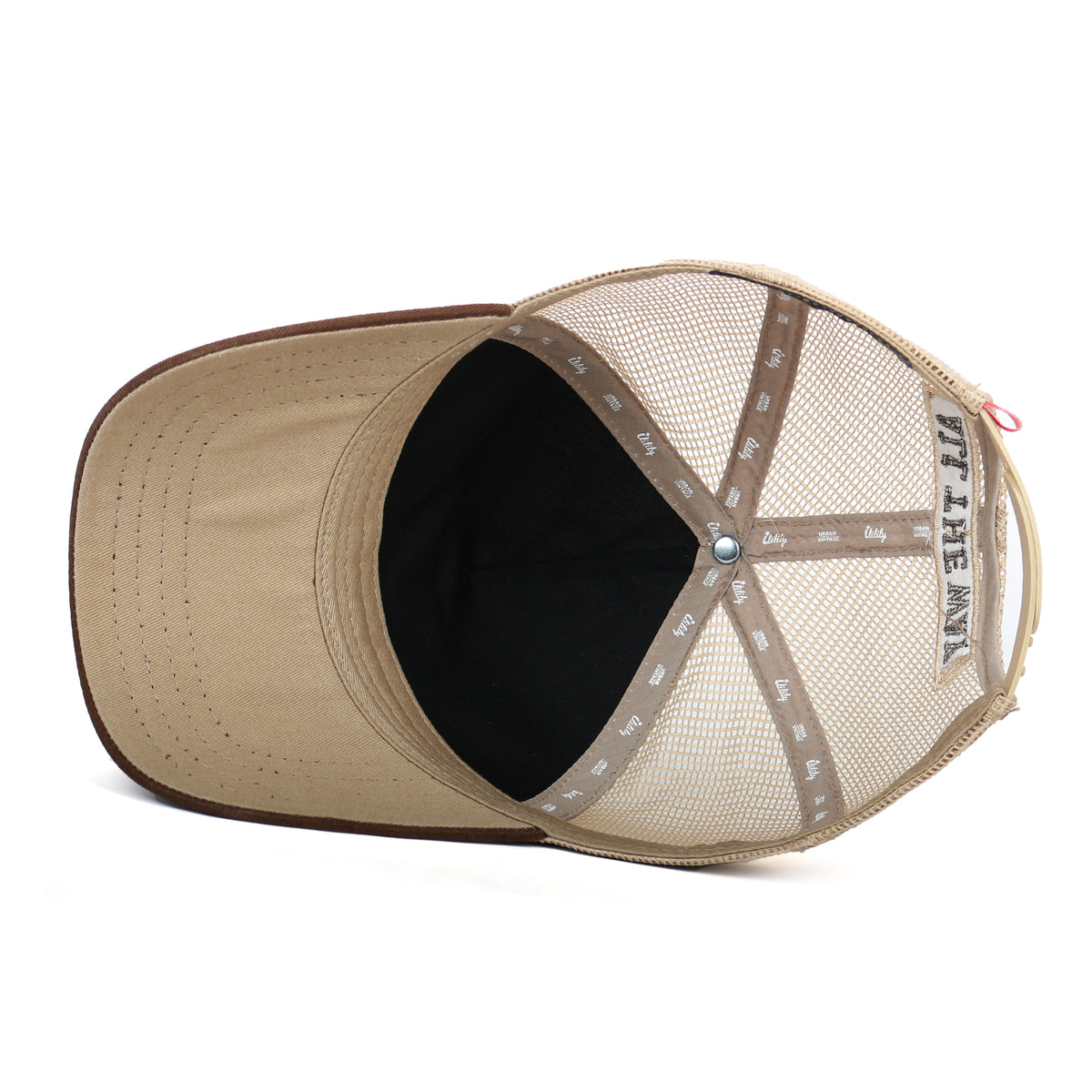 ililily PREMIUM Eagle Mascot Embroidery Trucker Hat Mesh Back Baseball Cap
