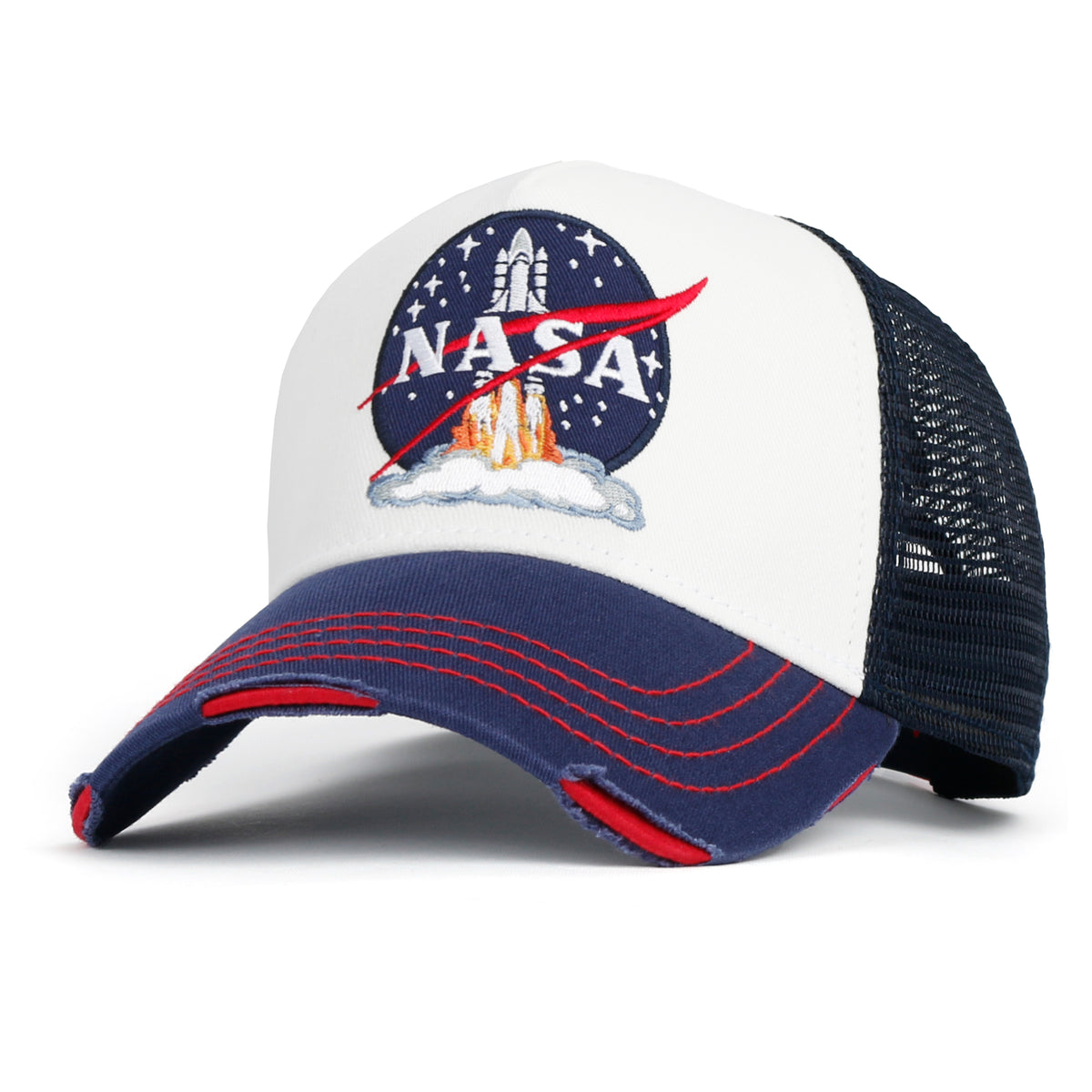 ililily PREMIUM NASA Space Shuttle Launch Embroidered Patch High Profile Trucker