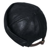 ililily Faux Leather Solid Color Short Beanie Strap Back Winter Hat Casual Cap