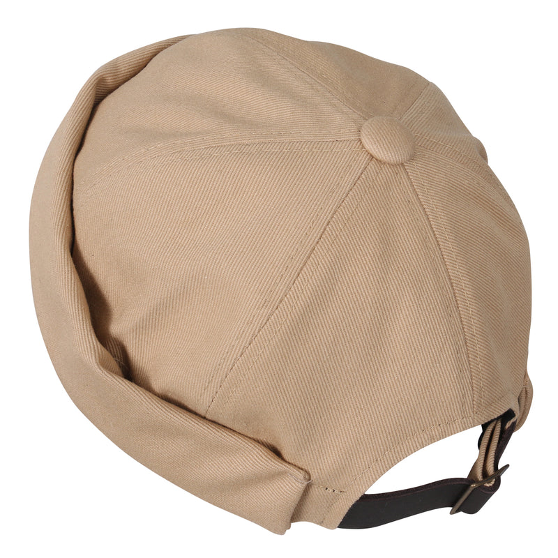 ililily Solid Color Cotton Short Beanie Strap Back Casual Cap Soft Hat