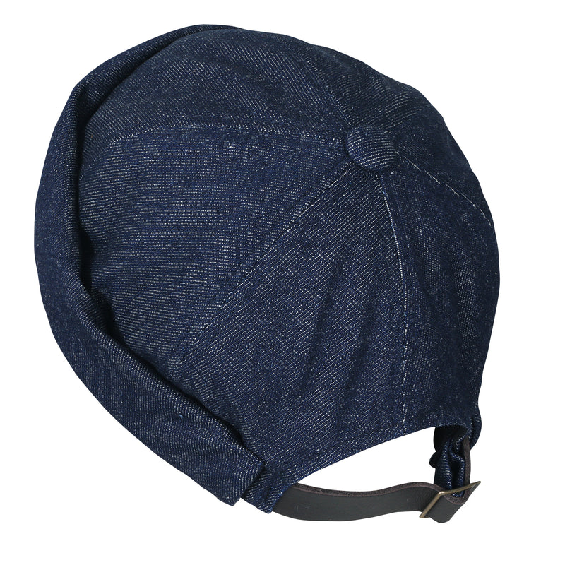 ililily Howels Denim Cotton Short Beanie Strapback Casual Hat Soft Cap