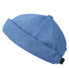 ililily Howels Denim Cotton Short Beanie Strapback Casual Hat Soft Cap