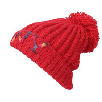 ililily Solid Color Fold Over Pompom Beanie NY Winter Ribbed Knit Slouchy Hat