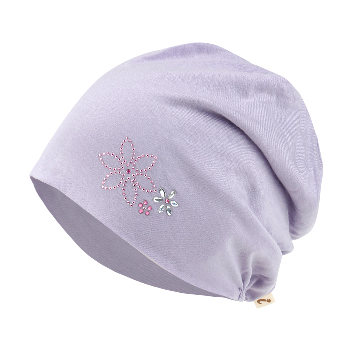 ililily TENCEL™Lyocell Rhinestone Chemo Beanie Ultra Soft Head Cover Sleep Hat
