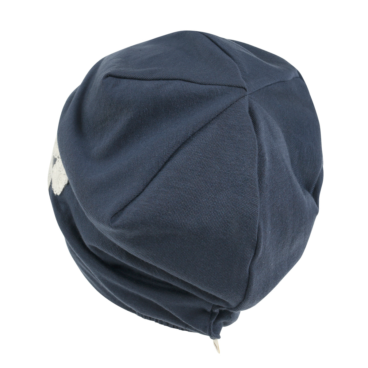 ililily Tencel Lyocell Flower Lace Motif Chemo Beanie Soft Head Cover Sleep Hat