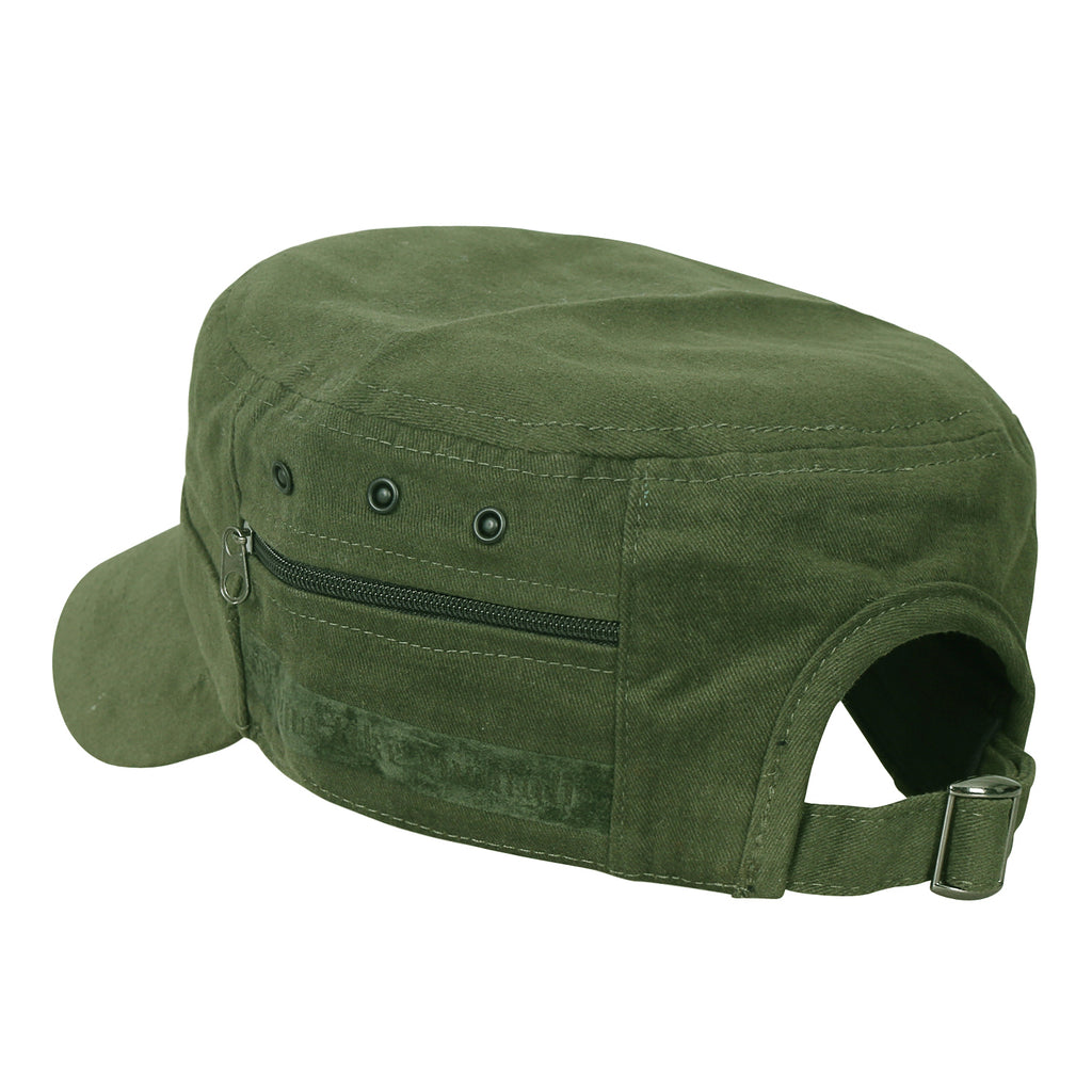 ililily Solid Color Military Army Hat Soft Cotton Adjustable Strap Cadet Cap