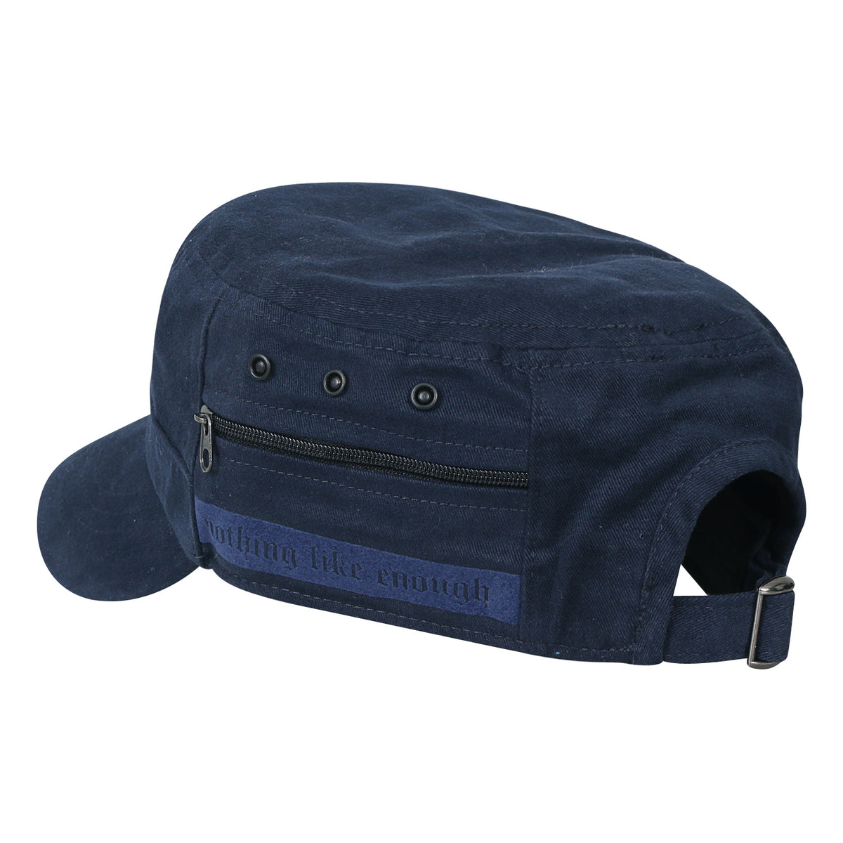 ililily Solid Color Military Army Hat Soft Cotton Adjustable Strap Cadet Cap