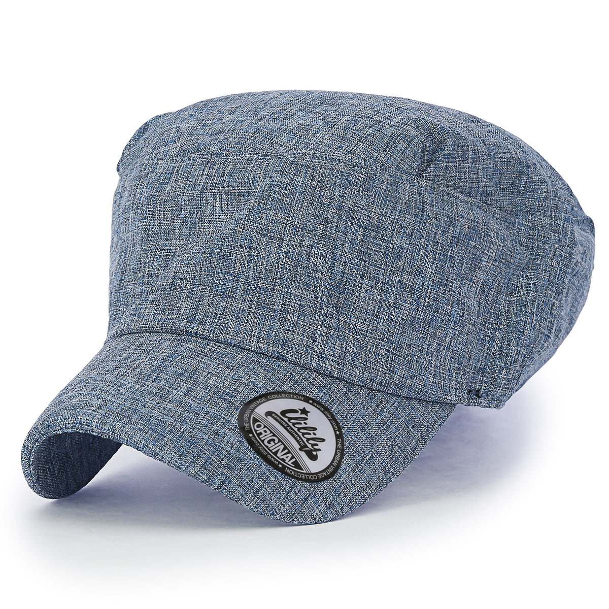 ililily Mixed Color Military Army Hat Casual Front Tuck Cotton Cadet Cap