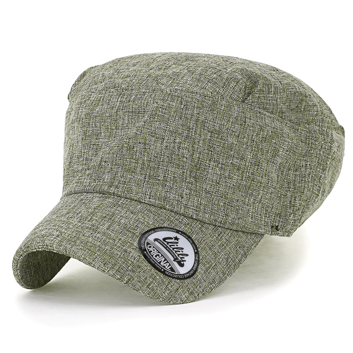 ililily Mixed Color Military Army Hat Casual Front Tuck Cotton Cadet Cap