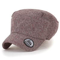 ililily Mixed Color Military Army Hat Casual Front Tuck Cotton Cadet Cap