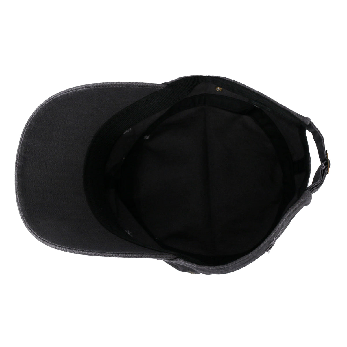 ililily Vintage Distressed Cotton Army Hat Sunflower Rhinestone Cadet Cap