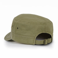 ililily Crystal / Black Gemstone Flower Vintage Military Army Hat Cadet Cap
