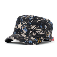 ililily Camouflage Military Cadet Cap Vintage Army Style Hat with Adjustable Strap