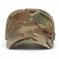 ililily Camouflage Military Cadet Cap Vintage Army Style Hat with Adjustable Strap