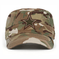ililily Camouflage Military Cadet Cap Vintage Army Style Hat with Adjustable Strap