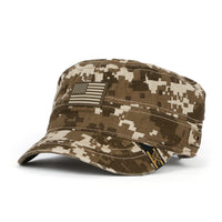 ililily Camouflage Military Cadet Cap Vintage Army Style Hat with Adjustable Strap