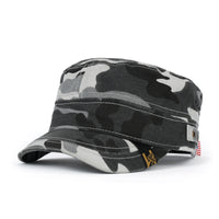 ililily Camouflage Military Cadet Cap Vintage Army Style Hat with Adjustable Strap