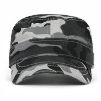 ililily Camouflage Military Cadet Cap Vintage Army Style Hat with Adjustable Strap