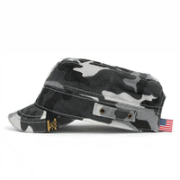 ililily Camouflage Military Cadet Cap Vintage Army Style Hat with Adjustable Strap