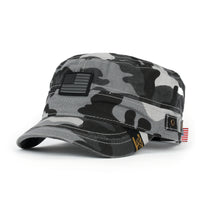 ililily Camouflage Military Cadet Cap Vintage Army Style Hat with Adjustable Strap
