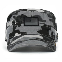 ililily Camouflage Military Cadet Cap Vintage Army Style Hat with Adjustable Strap