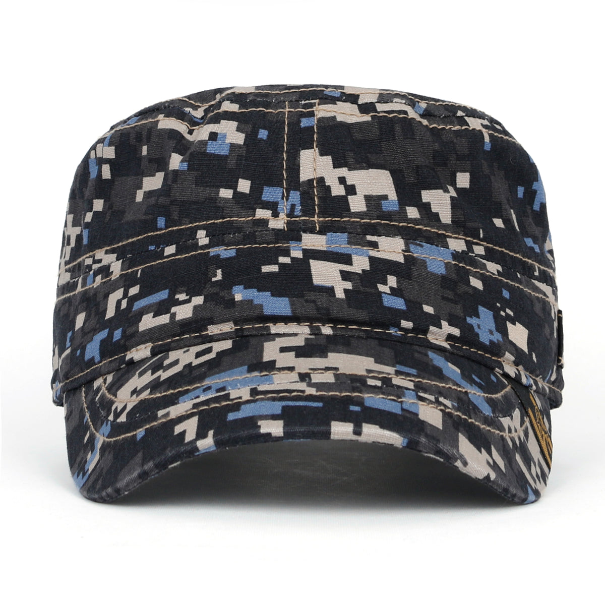 ililily Camouflage Military Cadet Cap Vintage Army Style Hat with Adjustable Strap
