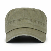 ililily Patterned Underbrim Herringbone Cadet Cap Vintage Military Army Hat