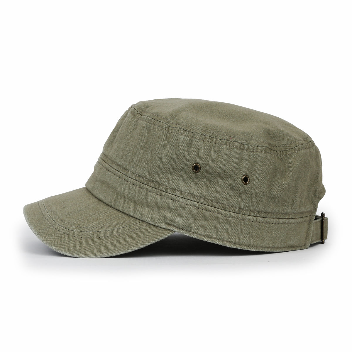 ililily Patterned Underbrim Herringbone Cadet Cap Vintage Military Army Hat
