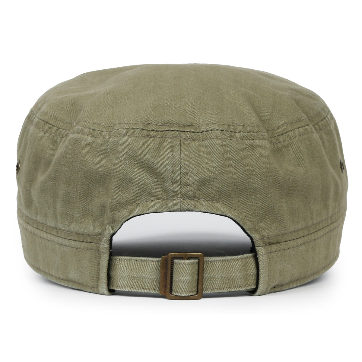 ililily Patterned Underbrim Herringbone Cadet Cap Vintage Military Army Hat