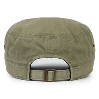 ililily Patterned Underbrim Herringbone Cadet Cap Vintage Military Army Hat
