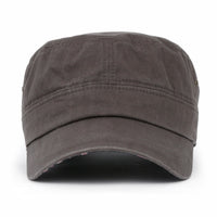 ililily Patterned Underbrim Herringbone Cadet Cap Vintage Military Army Hat