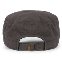 ililily Patterned Underbrim Herringbone Cadet Cap Vintage Military Army Hat