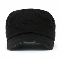 ililily Patterned Underbrim Herringbone Cadet Cap Vintage Military Army Hat